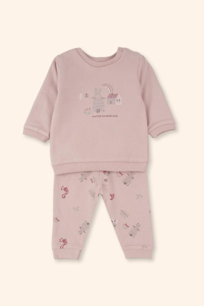 Conjunto Bebé Rosa com Estrelas