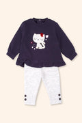 Conjunto Menina Gatinha Azul-Marinho