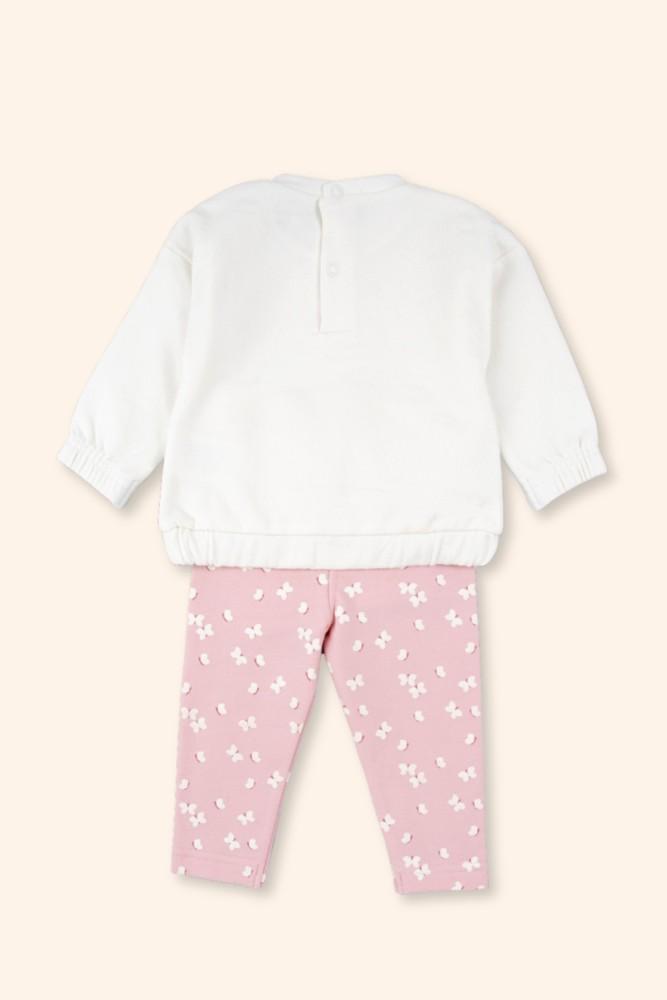 Conjunto Menina Flores Rosa