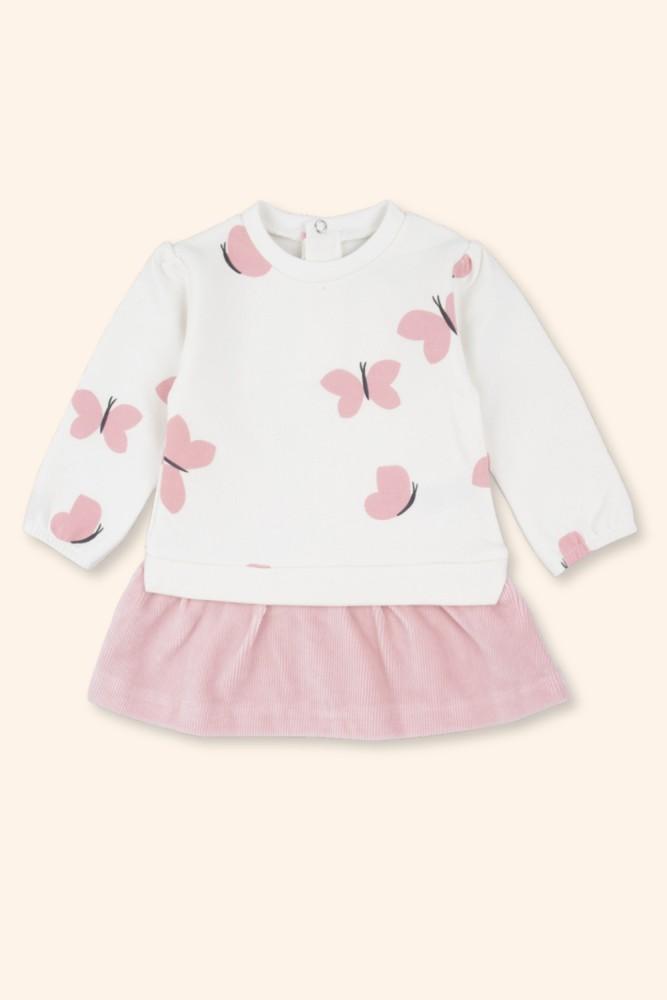 Conjunto Menina Cisnes Rosa