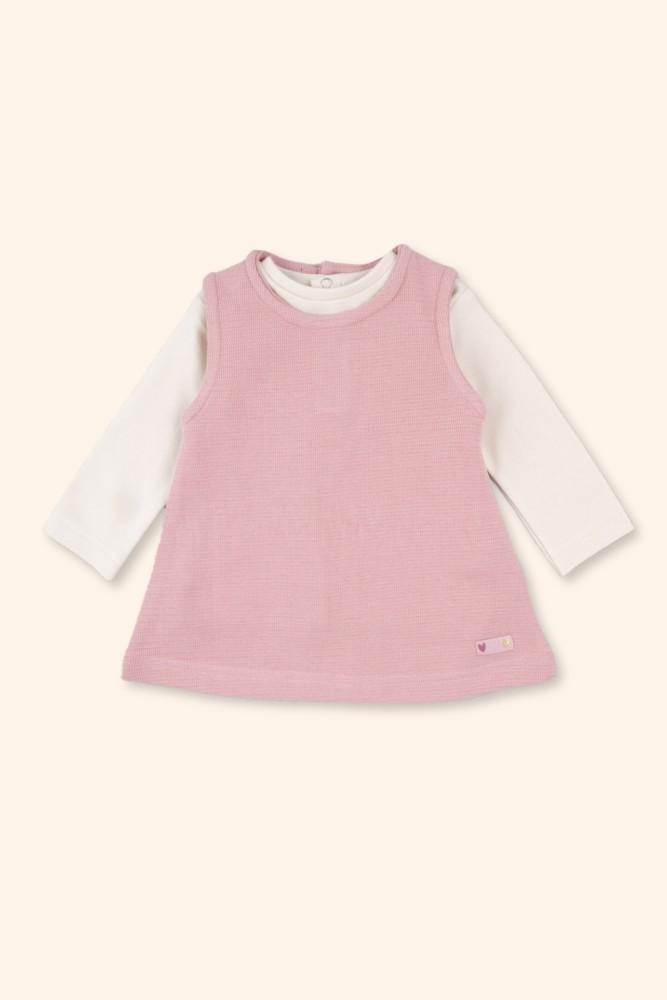 Conjunto Menina Vestido Rosa