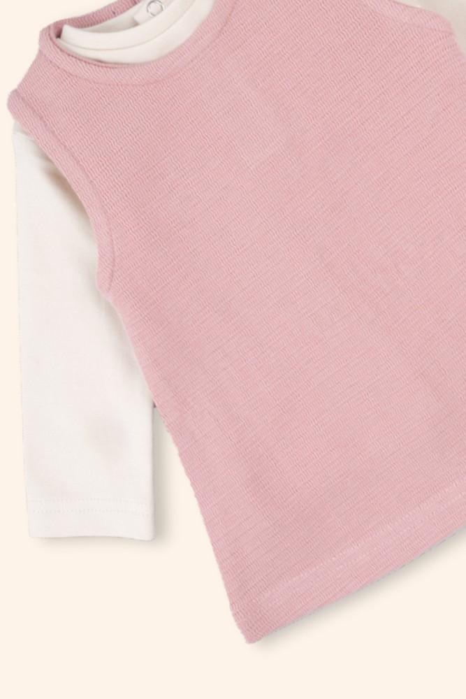 Conjunto Menina Vestido Rosa