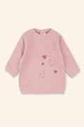 Vestido Menina Corações Rosa