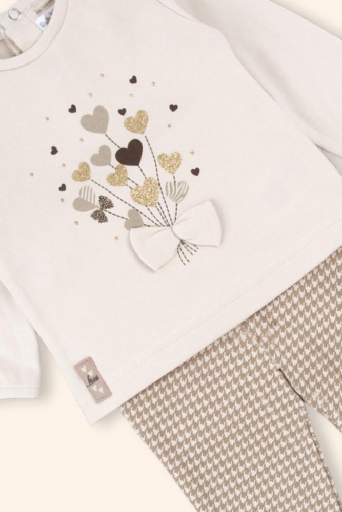 Conjunto Menina Natureza Bege