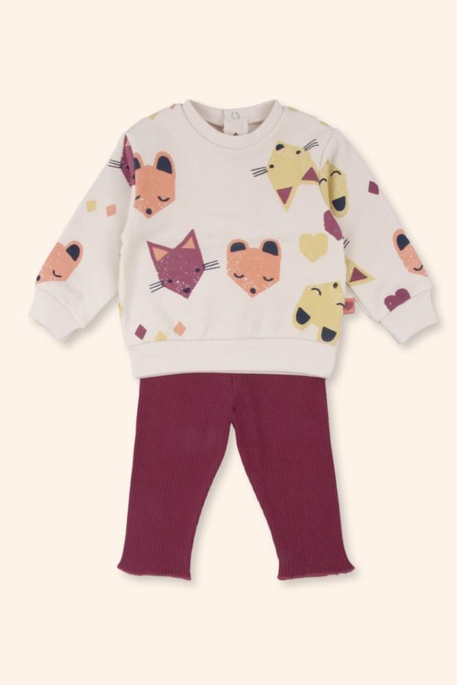 Conjunto Menina Corações Coloridos