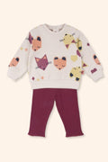 Conjunto Menina Corações Coloridos