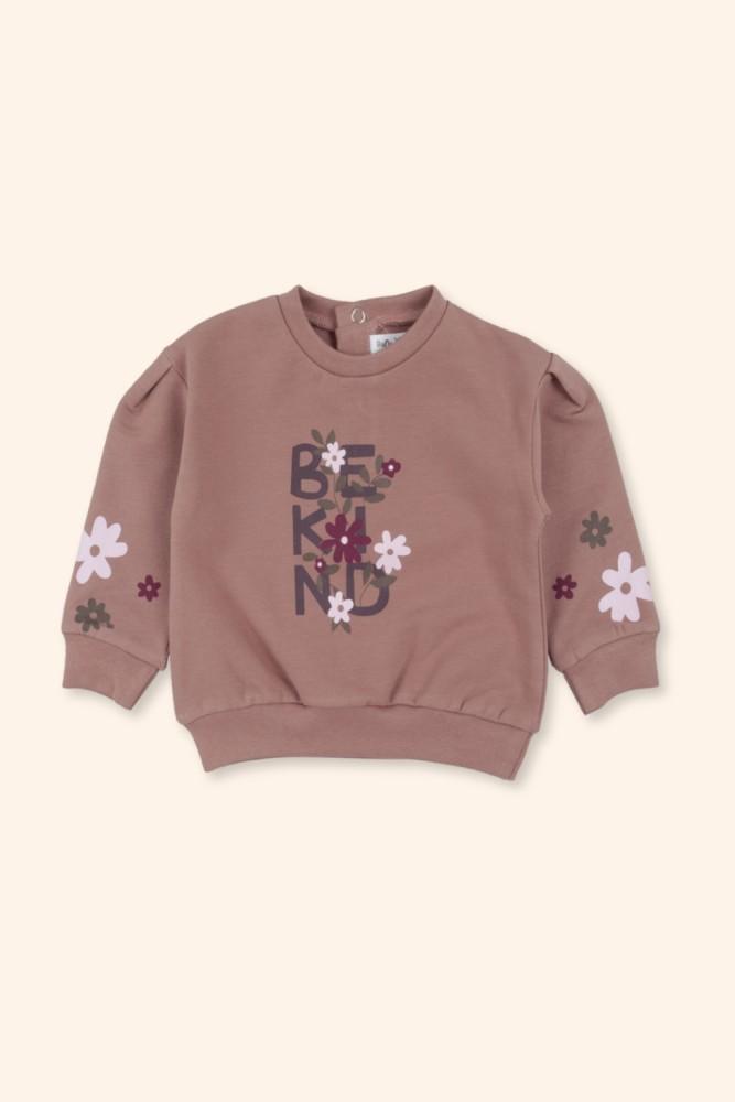 Sweatshirt Menina Flores Rosa Velho