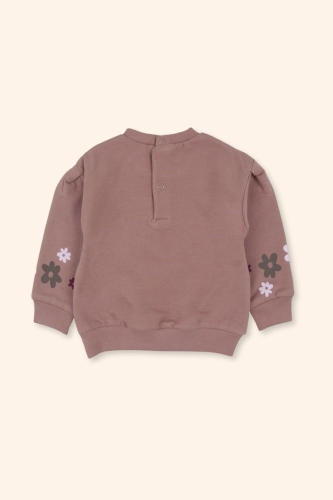 Sweatshirt Menina Flores Rosa Velho