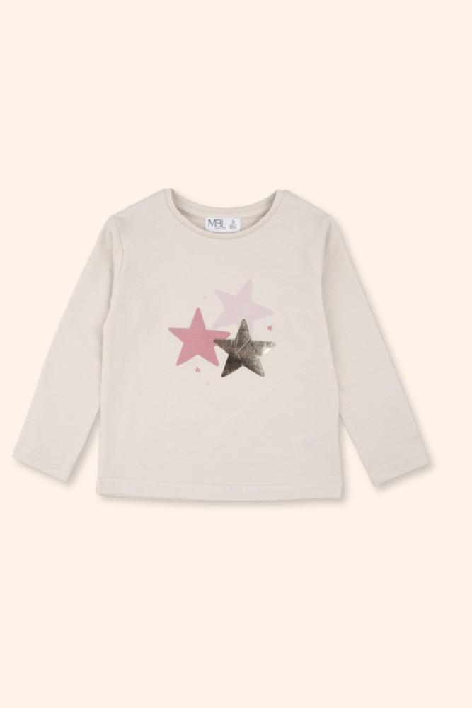 Camisola Menina Estrela Rosa