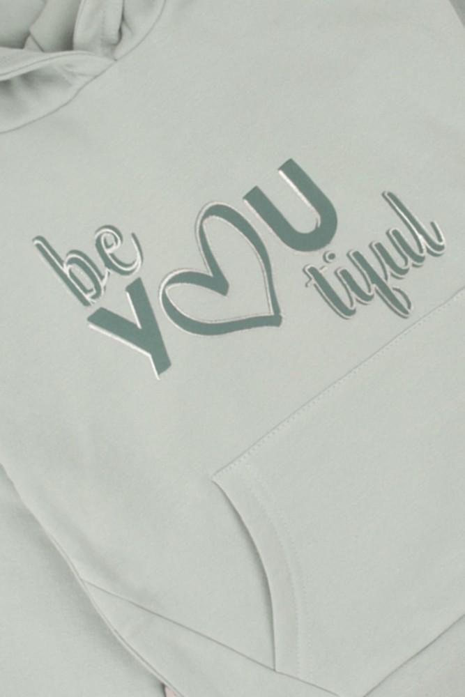 Sweatshirt Menina You Verde Água