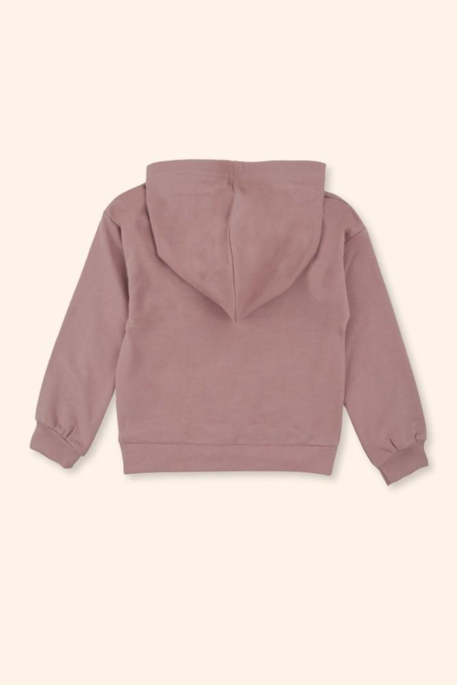 Sweatshirt Menina Rosa com Capuz