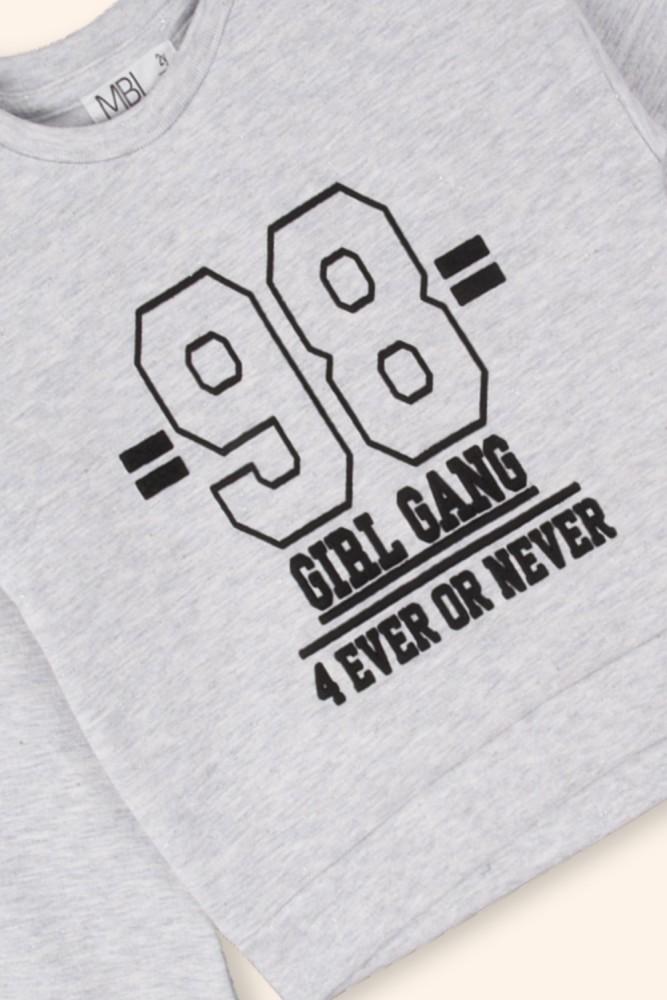 Sweatshirt Menina 98 Cinzenta