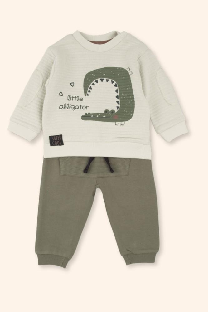 Conjunto Menino Dinossauro Caqui