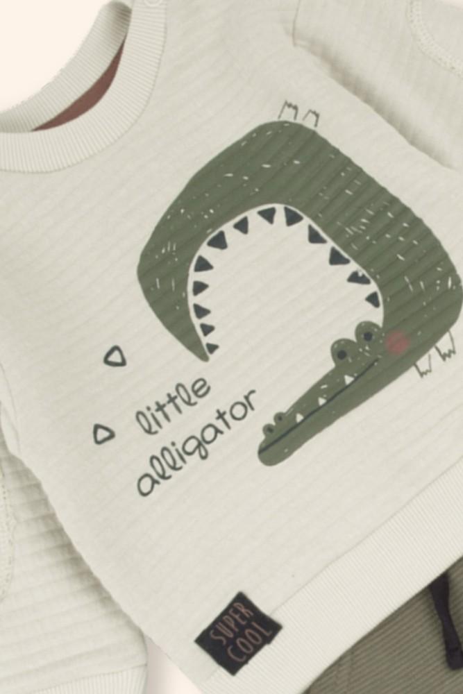 Conjunto Menino Dinossauro Caqui