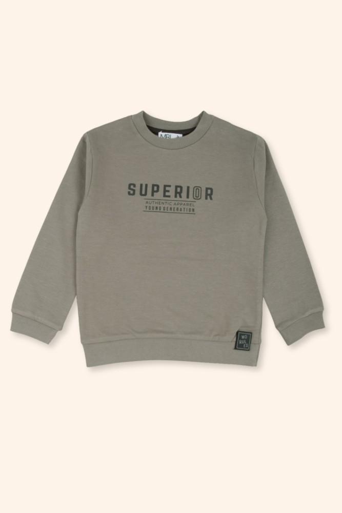 Sweatshirt Menino Superior Caqui