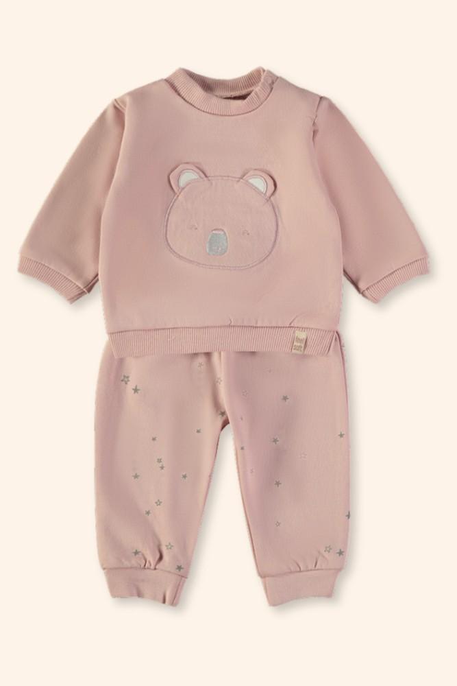 Conjunto Bebé Menina Rosa Suave