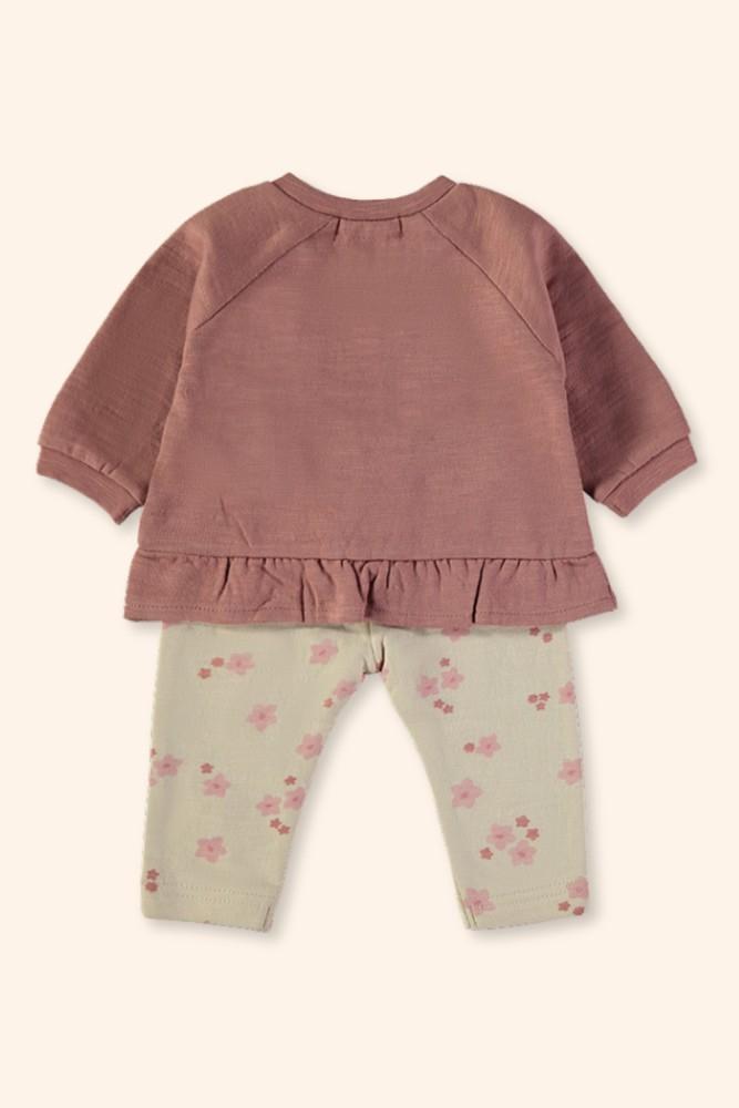 Conjunto Bebé Menina Flores Rosa