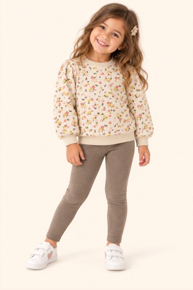 Conjunto Bebé Menina Flores de Outono