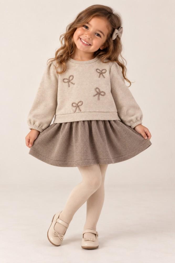 Vestido Menina Laços de Outono