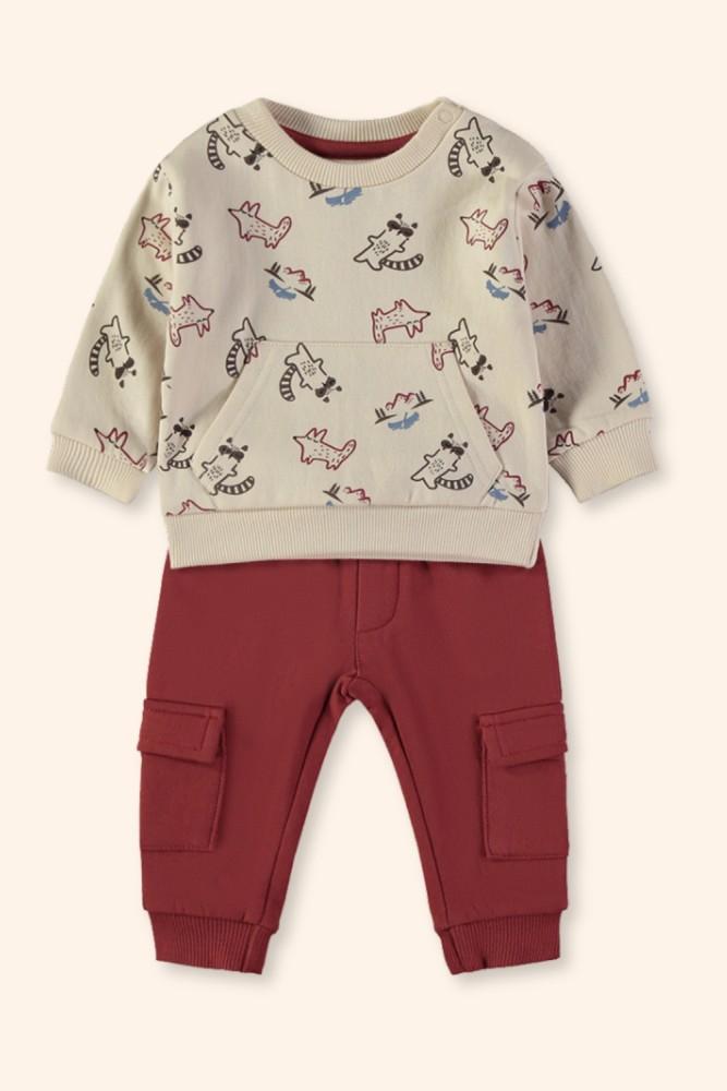 Conjunto Menino Cargo Granate
