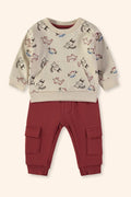 Conjunto Menino Cargo Granate